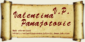 Valentina Panajotović vizit kartica